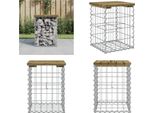 Vidaxl Panca Da Giardino Gabion 33X31X42 Cm In Legno Di Pino Impregnato - Panca Da Giardino - Panche Da Giardino - Panca Da Esterno - Panca Da Esterno