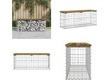 Vidaxl Panca Da Giardino Gabion 103X31,5X42 Cm In Legno Di Pino Impregnato - Panca Da Giardino - Panche Da Giardino - Panca Da Esterno - Panca Da Esterno