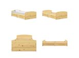 Vidaxl Letto In Legno Massiccio Con 2 Cassetti In Legno Di Pino 90X200 Cm - Struttura Letto - Telai Letto - Struttura Letto - Letto Singolo