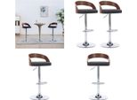 Vidaxl Sgabello Da Bar 2 Pz. Tessuto Grigio Scuro E Legno Curvato - Sgabello Da Bar - Sgabelli Da Bar - Sedia - Sedie