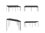 Vidaxl Gazebo A Muro 3X6 M In Tessuto Antracite - Gazebo A Muro - Gazebo A Muro - Gazebo Per Terrazze - Gazebo