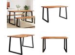 Vidaxl Tavolo Da Pranzo Con Bordo Ad Albero 140X80X75 Cm In Legno Massiccio Di Acacia - Tavolo Da Pranzo - Tavoli Da Pranzo - Tavolo - Tavolo Da Sala Da Pranzo