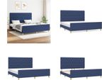 Vidaxl Giroletto Con Testiera In Tessuto Blu 160X200 Cm - Giroletto Con Testiera - Giroletti Con Testiera - Giroletto - Letto Con Testiera