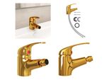 Vidaxl Miscelatore Bidet Bagno Golden 13X12 Cm - Rubinetto Acqua - Rubinetti Acqua - Rubinetto Miscelatore - Rubinetti Miscelatori