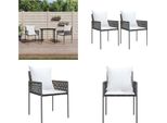Vidaxl Sedie Da Giardino Con Cuscino 2 Pz. Marrone 54X61X83 Cm Poly Rattan - Sedia Da Giardino - Sedie Da Giardino - Sedia Da Patio - Sedia Da Esterno