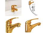 Vidaxl Miscelatore Golden 13X10 Cm - Miscelatore Lavabo - Miscelatori Lavabo - Rubinetto Acqua - Rubinetti Acqua