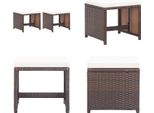Vidaxl Sgabello Da Giardino 2 Pezzi Con Cuscino Di Seduta In Rattan Marrone - Sgabello - Sgabello Da Giardino - Sgabello Da Esterno - Sgabello In Rattan
