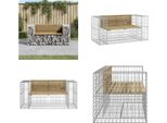 Vidaxl Panca Da Giardino Gabion 143X71X65,5 Cm In Legno Di Pino Impregnato - Panca Da Giardino - Panche Da Giardino - Panca Da Esterno - Panca Da Esterno