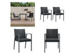 Vidaxl Sedie Da Giardino Con Cuscino 2 Pezzi Nero 56,5X57X83Cm In Poly Rattan - Sedia Da Giardino - Sedie Da Giardino - Sedia Da Patio - Sedia Da Esterno