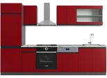 Vicco Cucina Componibile R-Line, 300 Cm , Pt Marmo, Rosso/Antracite