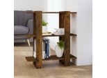 The Living Store Libreria/Divisorio In Rovere Fumé 80X30X87 Cm