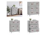 Vidaxl Cassettiera Grigio Cemento 69,5X34X90 Cm In Legno - Cassettiera - Cassettiere - Cassettiera - Cassettiera - Cassettiera