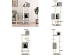 Vidaxl Graffiatoio Con Tiragraffi In Sisal Grigio Chiaro 154 Cm - Graffiatoio - Alberi Da Graffio - Torre Per Gatti - Arredo Per Gatti