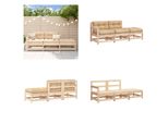 Vidaxl Set Salotto Da Giardino 3 Pezzi Con Cuscini In Legno Massiccio - Set Salotto Da Giardino - Set Salotto Da Giardino - Set Salotto Da Esterno