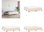 Vidaxl Struttura Letto Crema 160X200 Cm In Tessuto - Struttura Letto - Cornici Letto - Struttura Letto - Letto
