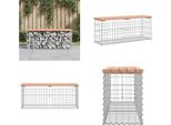 Vidaxl Panca Da Giardino Gabion 103X31,5X42 Cm In Legno Massiccio Di Abete Douglas - Panca Da Giardino - Panche Da Giardino - Panca Da Esterno - Panca Da Esterno