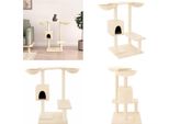 Vidaxl Tiragraffi Con Tiragraffi Crema 82 Cm - Tiragraffi - Alberi Tiragraffi - Torre Per Gatti - Mobili Per Gatti