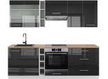 Vicco Cucina Componibile Fame-Line, 235 Cm , Pt Rovere, Antracite Lucido/Bianco