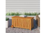 Vidaxl Cassapanca Da Giardino Con Rotelle 113X50X58 Cm In Legno Massiccio Di Acacia - Cassapanca Da Giardino - Cassapanca Da Giardino - Cassapanca Da Esterno - Cassapanca Da Giardino