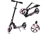 Lionelo Luca Monopattino Per Bambini Fino A 100 Kg Ruote 200 Mm Freno Pieghevole Nero Rosa