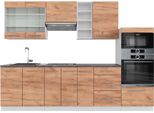 Vicco Cucina Componibile Fame-Line, 280 Cm , Pt Antracite, Quercia Dorata/Bianco