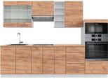 Vicco Cucina Componibile Fame-Line, 280 Cm , Pt Rovere, Quercia Dorata/Bianco