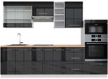 Vicco Cucina Componibile Fame-Line, 280 Cm , Pt Rovere, Antracite Lucido/Bianco