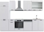 Vicco Cucina Componibile Fame-Line, 300 Cm , Pt Marmo, Casa Di Campagna Bianca/Bianco