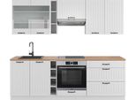 Vicco Cucina Componibile Fame-Line, 235 Cm , Pt Rovere, Casa Di Campagna Bianca/Bianco