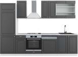 Vicco Cucina Componibile Fame-Line, 300 Cm , Pt Marmo, Antracite-Oro/Bianco