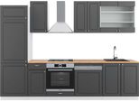 Vicco Cucina Componibile Fame-Line, 300 Cm , Pt Rovere, Antracite-Oro/Bianco