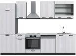 Vicco Cucina Componibile Fame-Line, 300 Cm , Pt Marmo, Bianco Casa Di Campagna/Antracite