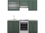 Vicco Cucina Componibile Fame-Line, 200 Cm , Pt Marmo, Verde-Oro Country House/Antracite