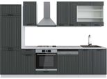 Vicco Cucina Componibile Fame-Line, 300 Cm , Pt Marmo, Antracite Casa Di Campagna/Bianco