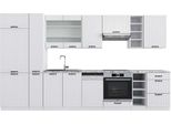 Vicco Cucina Componibile Fame-Line, 355 Cm , Pt Marmo, Casa Di Campagna Bianca/Bianco