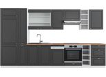 Vicco Cucina Componibile Fame-Line, 355 Cm , Pt Rovere, Antracite-Oro/Bianco/Bianco