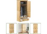 The Living Store Armadio 76X50X170 Cm In Legno Di Pino Massiccio
