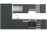 Vicco Cucina Componibile Fame-Line, 355 Cm , Pt Rovere, Antracite Casa Di Campagna/Bianco/Bianco