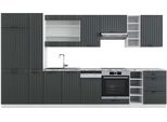Vicco Cucina Componibile Fame-Line, 355 Cm , Pt Marmo, Antracite Casa Di Campagna/Bianco/Bianco