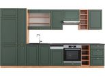 Vicco Cucina Componibile Fame-Line, 355 Cm , Pt Antracite, Quercia Verde-Oro Country/Oro Power/Quercia Dorata