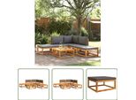 The Living Store Set Di Divani Da Giardino 6 Pezzi Con Cuscini In Legno Massiccio Di Acacia