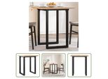The Living Store Tavolo Da Pranzo O-Frame 70X70X75,5 Cm In Pino Massiccio E Ghisa