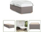 The Living Store Struttura Letto Taupe 90X190 Cm Tessuto