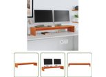 The Living Store Supporto Per Monitor Marrone Cera 100X27X15 Cm In Legno Di Pino Massiccio