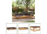 The Living Store Set Di Divani Da Giardino 8 Pezzi Con Cuscini In Legno Massiccio Di Acacia
