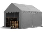 Toolport Tendone Deposito 3X4 M Pvc 700 N Tenda Capannone Impermeabile Grigio