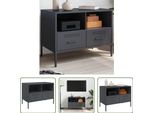 The Living Store Mobile Tv Antracite 68X39X50,5 Cm Acciaio Laminato A Freddo