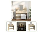 The Living Store Comodino Con Illuminazione Led Rovere Sonoma 100X40X130 Cm