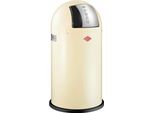 Wesco MüLleimer Pushboy, Push Abfalleimer, Abfallsammler, Stahlblech, Mandel, 50 L, 175831-23