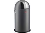 Wesco Abfallsammler Pushboy Junior, MüLleimer, Abfalleimer, Stahlblech, Graphit Matt, 22 L, 175531-77